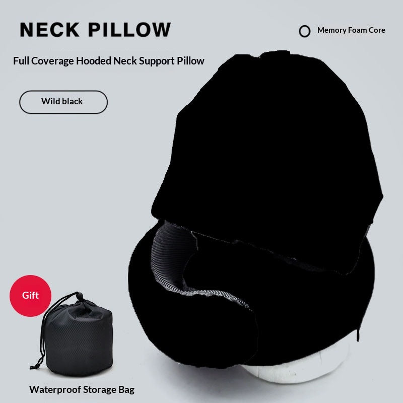 Travel Neck Pillow for Airplane, Car & Travel Comfort - Memory Foam Support