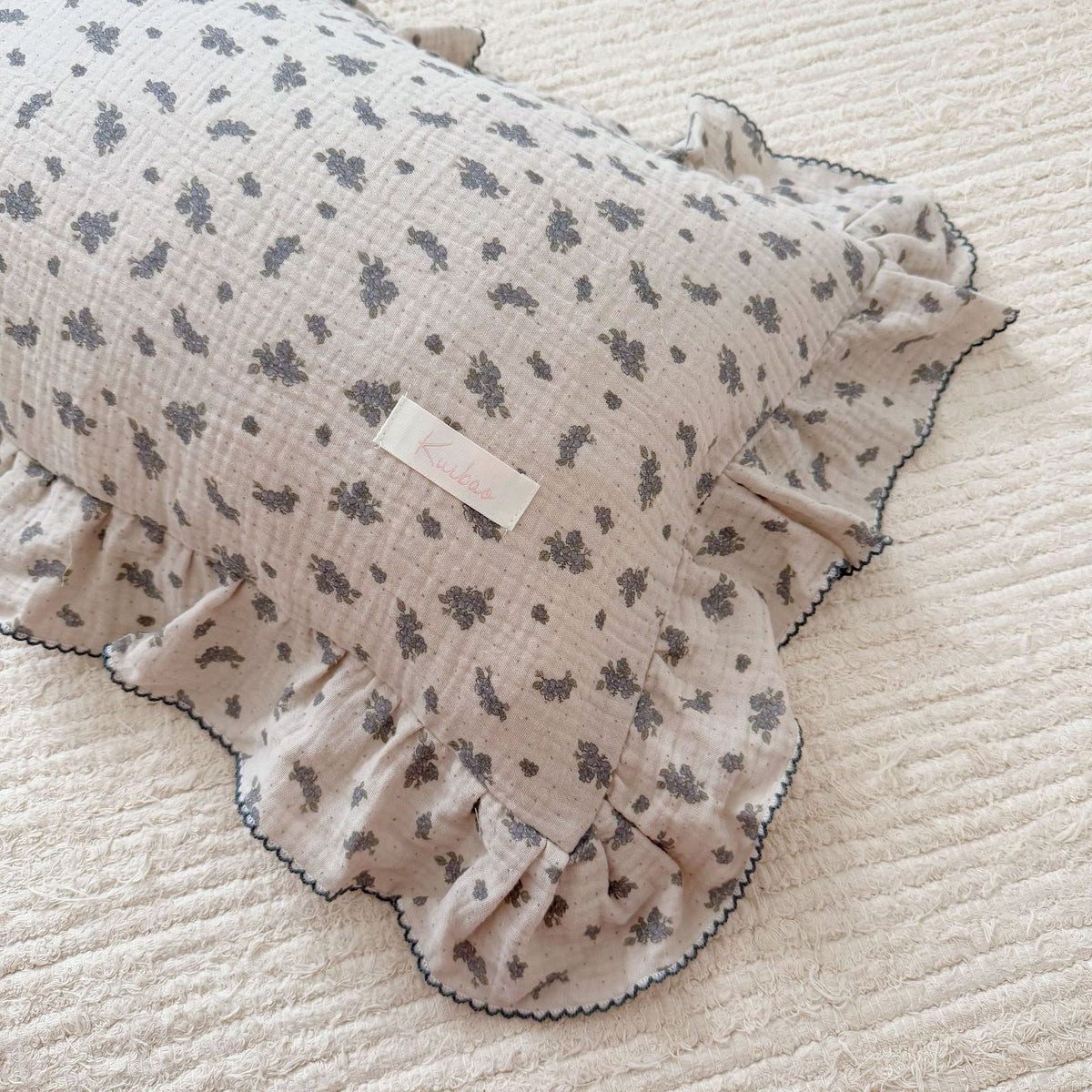 Korean Floral Cotton Gauze Pillowcase - Soft Home Bedding