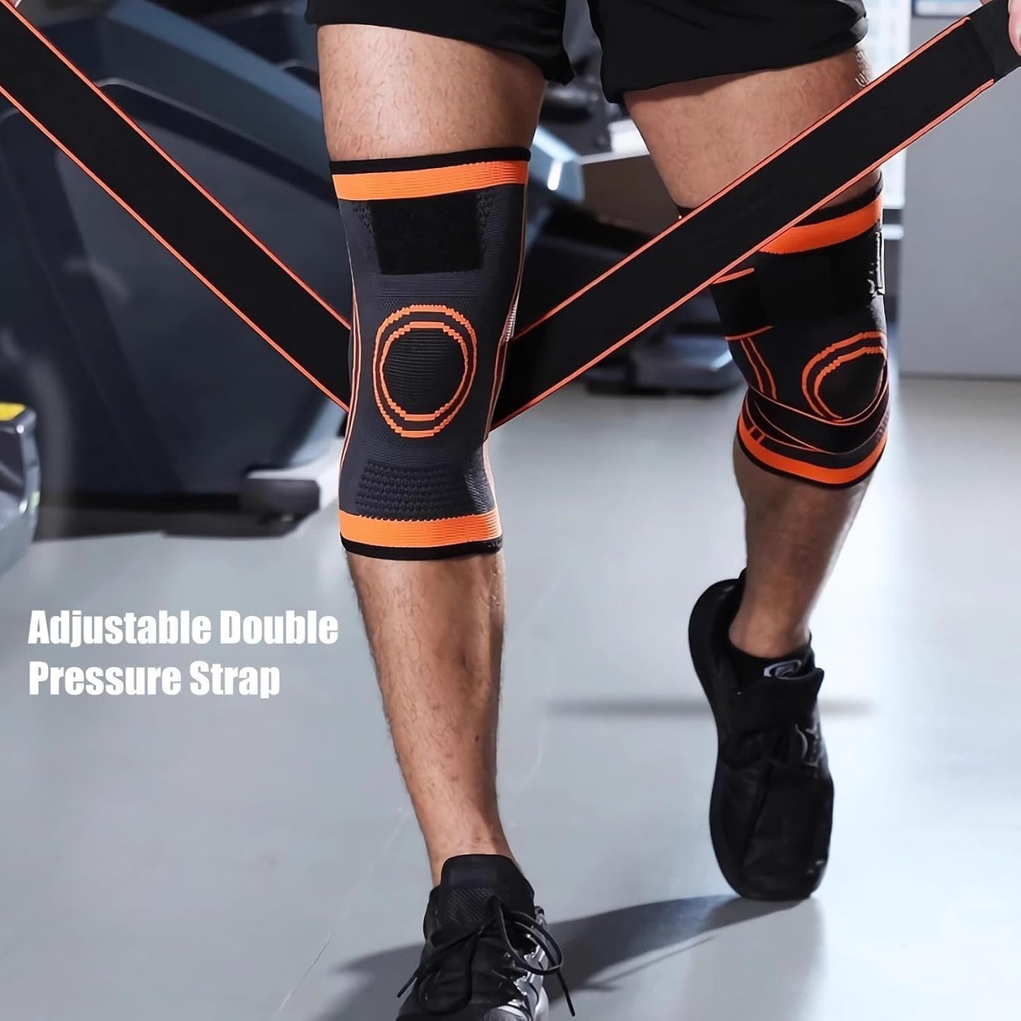 Adjustable Knee Support Wrap for Meniscus Protection - Compression Straps