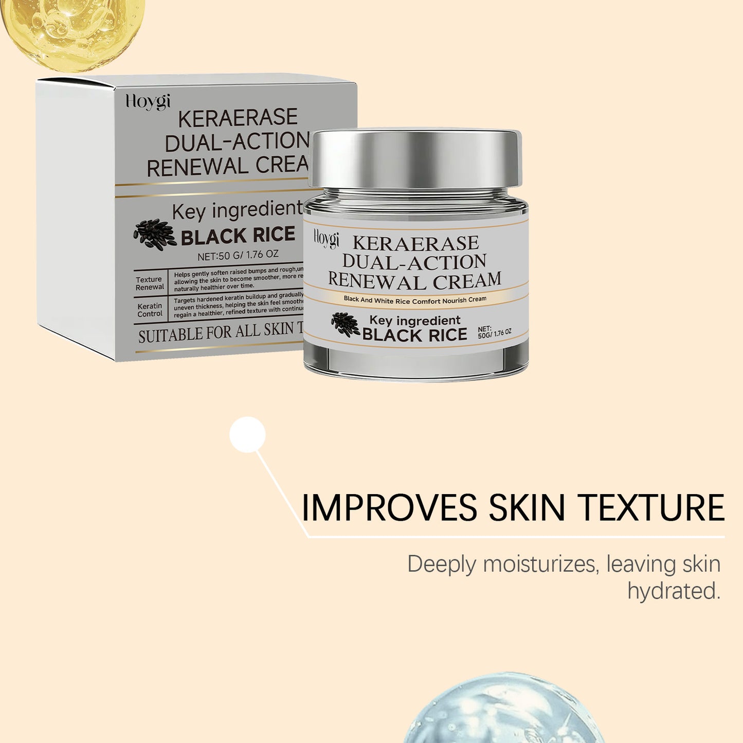 Dual-Action Renewal Face Cream 50G - Hydrating Skin Care for Beauty