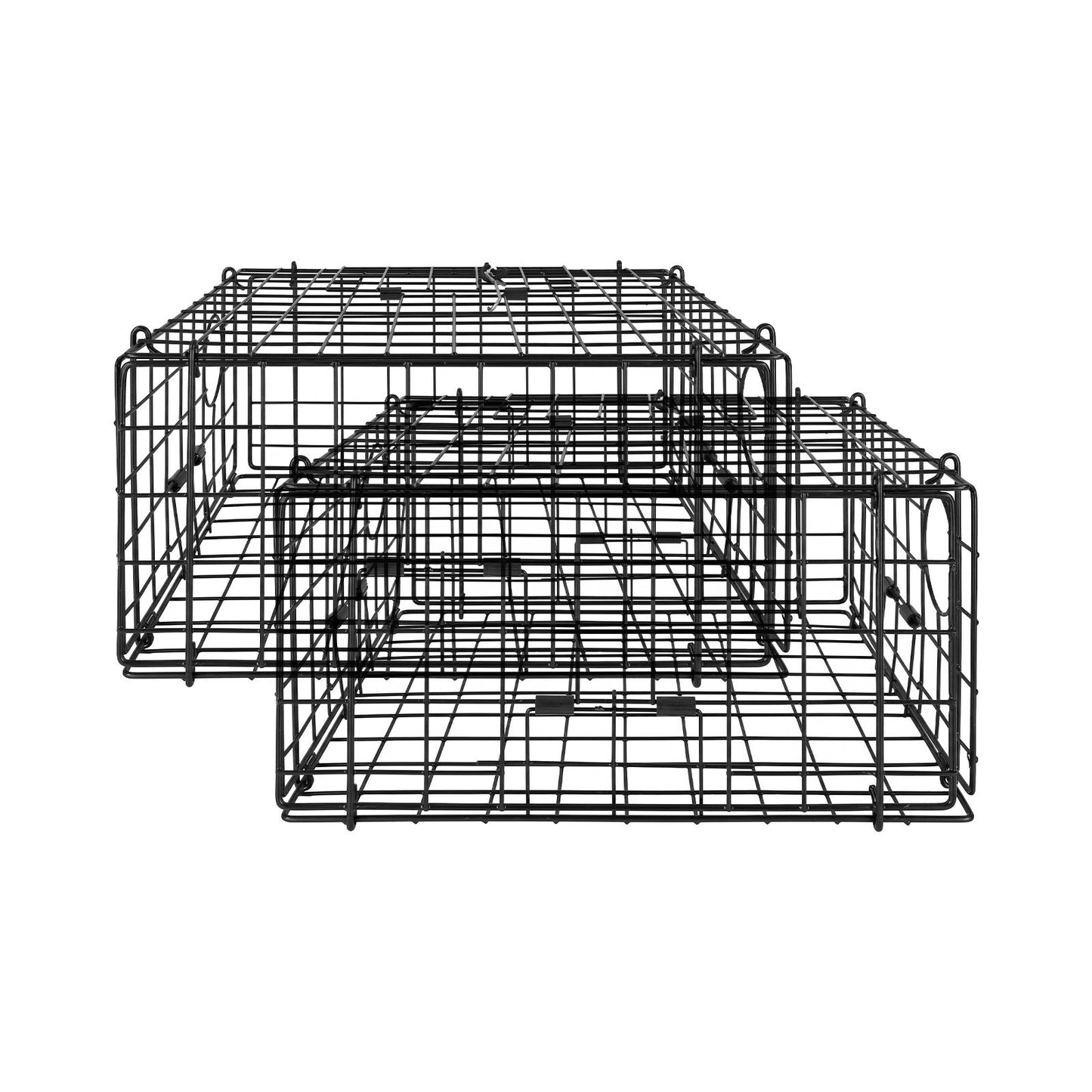 Heavy Duty Crab Trap Set with Wire Mesh, Float, Rope & Gloves - 24.4x24.4x11.8 Inch