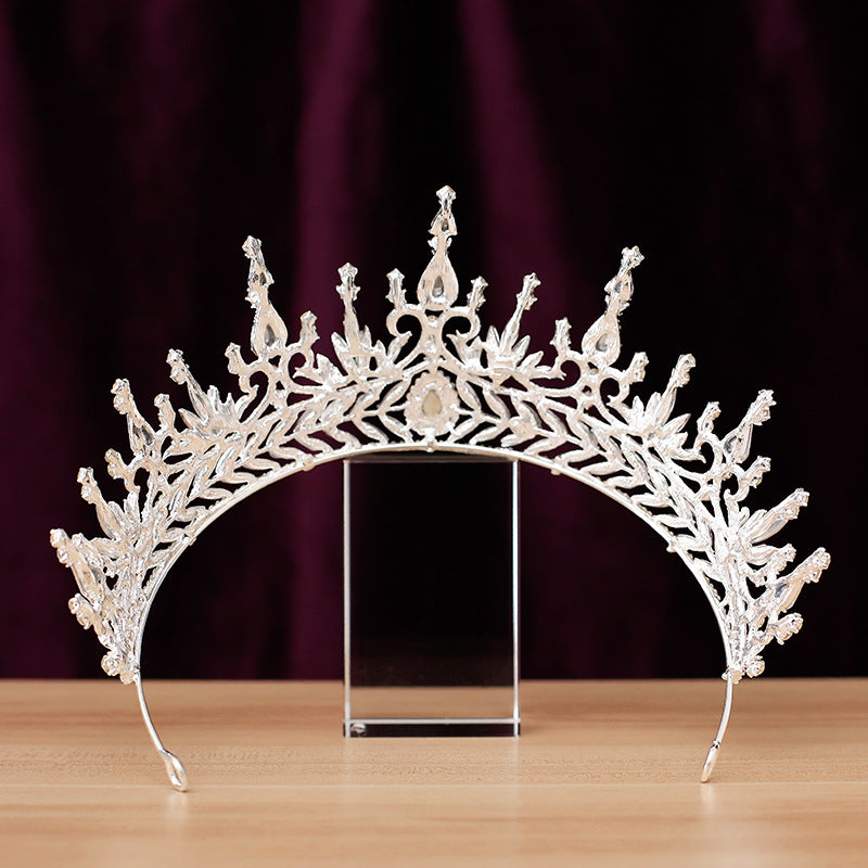 Silver Crown Hair Clip - Women's Elegant Headdress