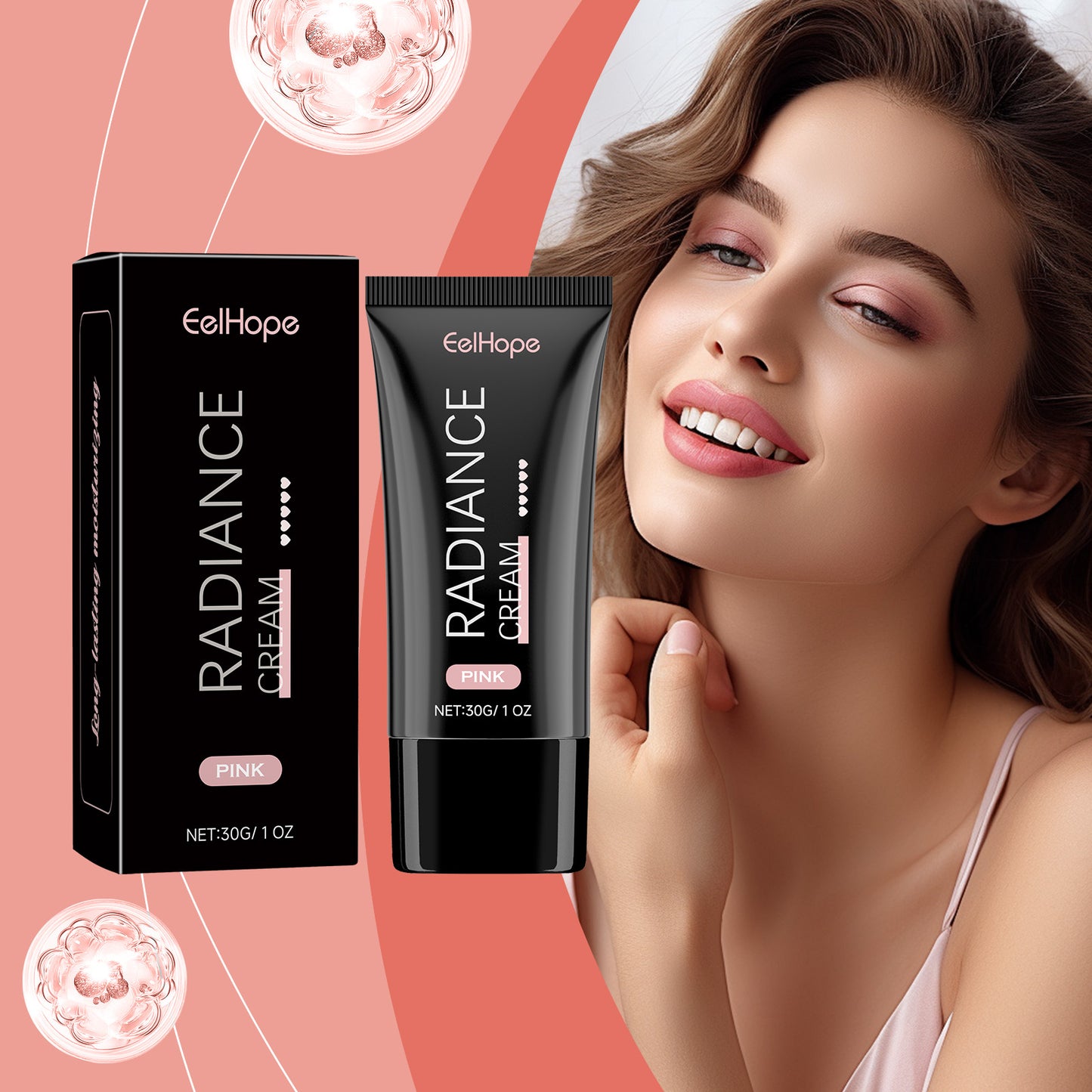 Radiant Skin Brightening Moisturizing Cream - Hydrating Nude Makeup Base