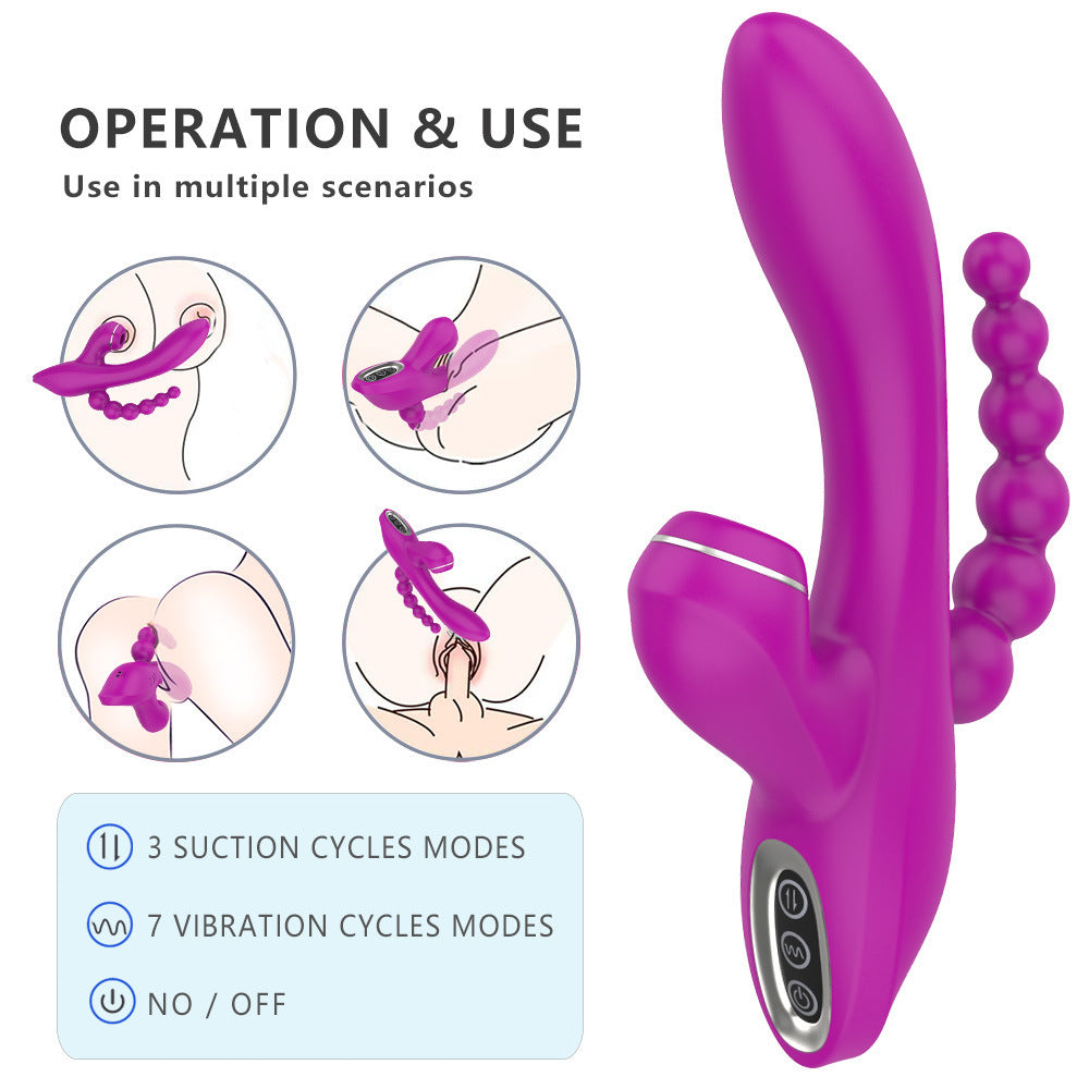 Multi-frequency Vibration Sucking Device for Women - Rechargeable Silicone Massager