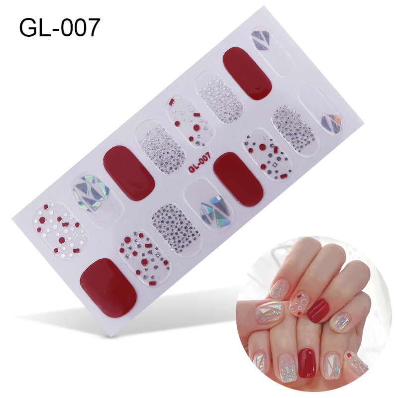 Laser Letters Nail Stickers Color Oil Film for Nail Art - Multiple Styles
