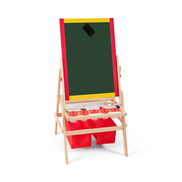 3-in-1 Kids Art Easel - Double-Sided Magnetic Board & Paper Roll