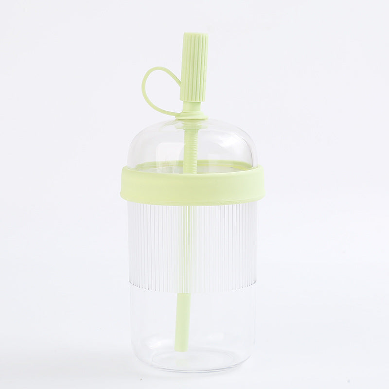 Large-Capacity Water Bottle with Straw - 540ml, Multiple Colors
