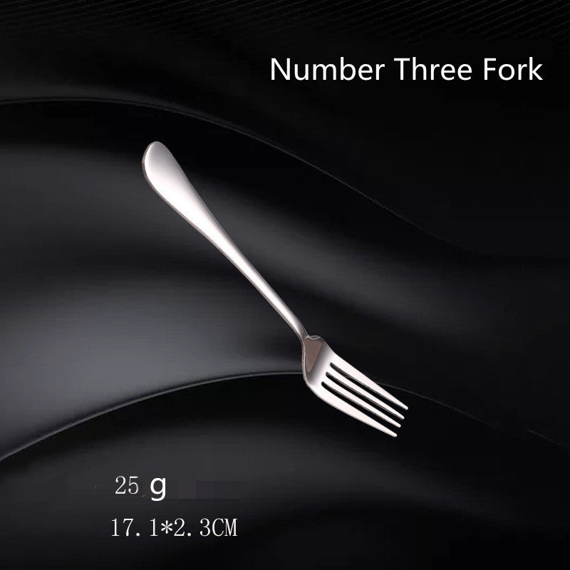 Stainless Steel Cutlery Set with Fork and Spoon - Western Style Kitchen Utensils