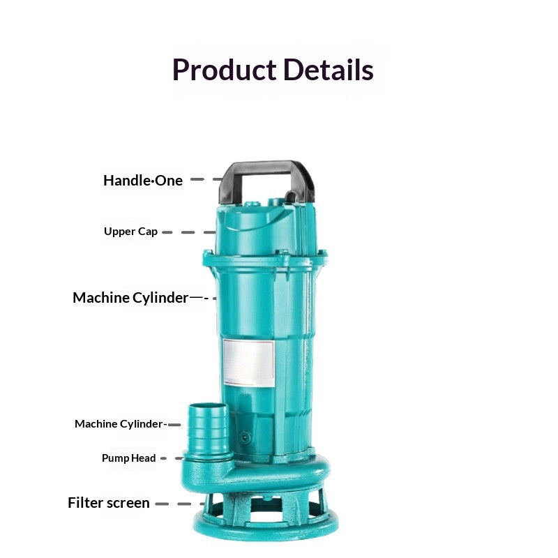 QDX Submersible Water Pump 0.75kW High-Lift Irrigation Pump