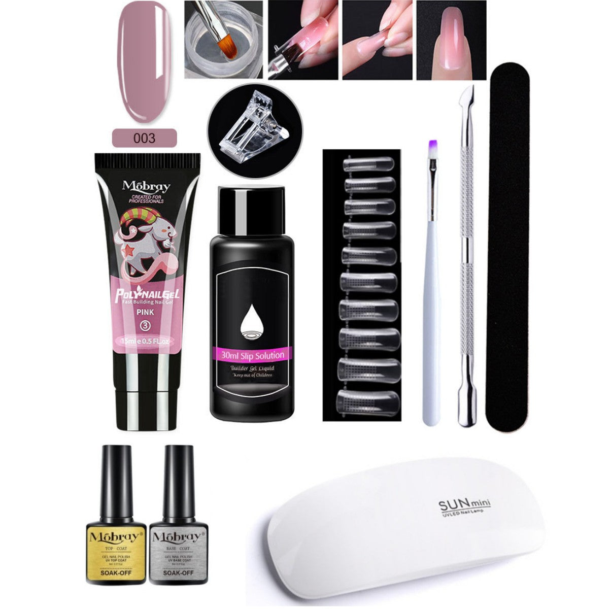 Nail Art Resin Extender Kit - 12 Colors