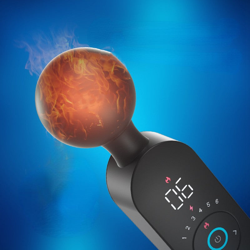 Adult Wellness Shock Toys with Variable Frequency and Heating - Black