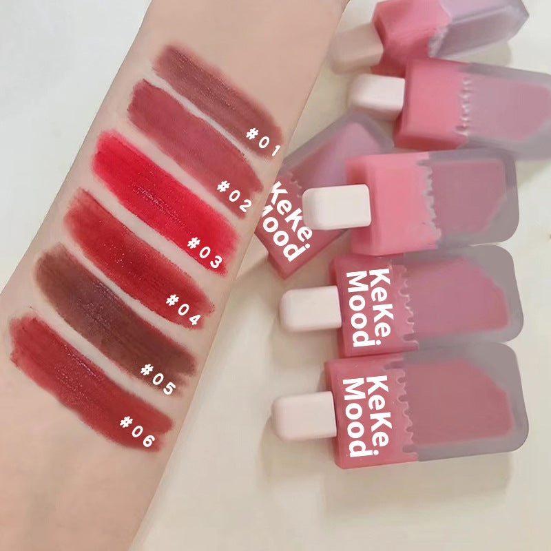 Ice Cream Lip Lacquer Matte Lipstick Velvet No Stain on Cup - Multiple Colors