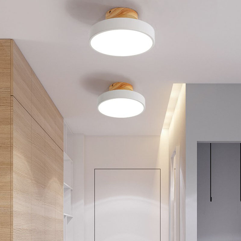 Modern Ceiling Lamp for Hallways Living Rooms Bedrooms White Grey Pink 3-Color Light
