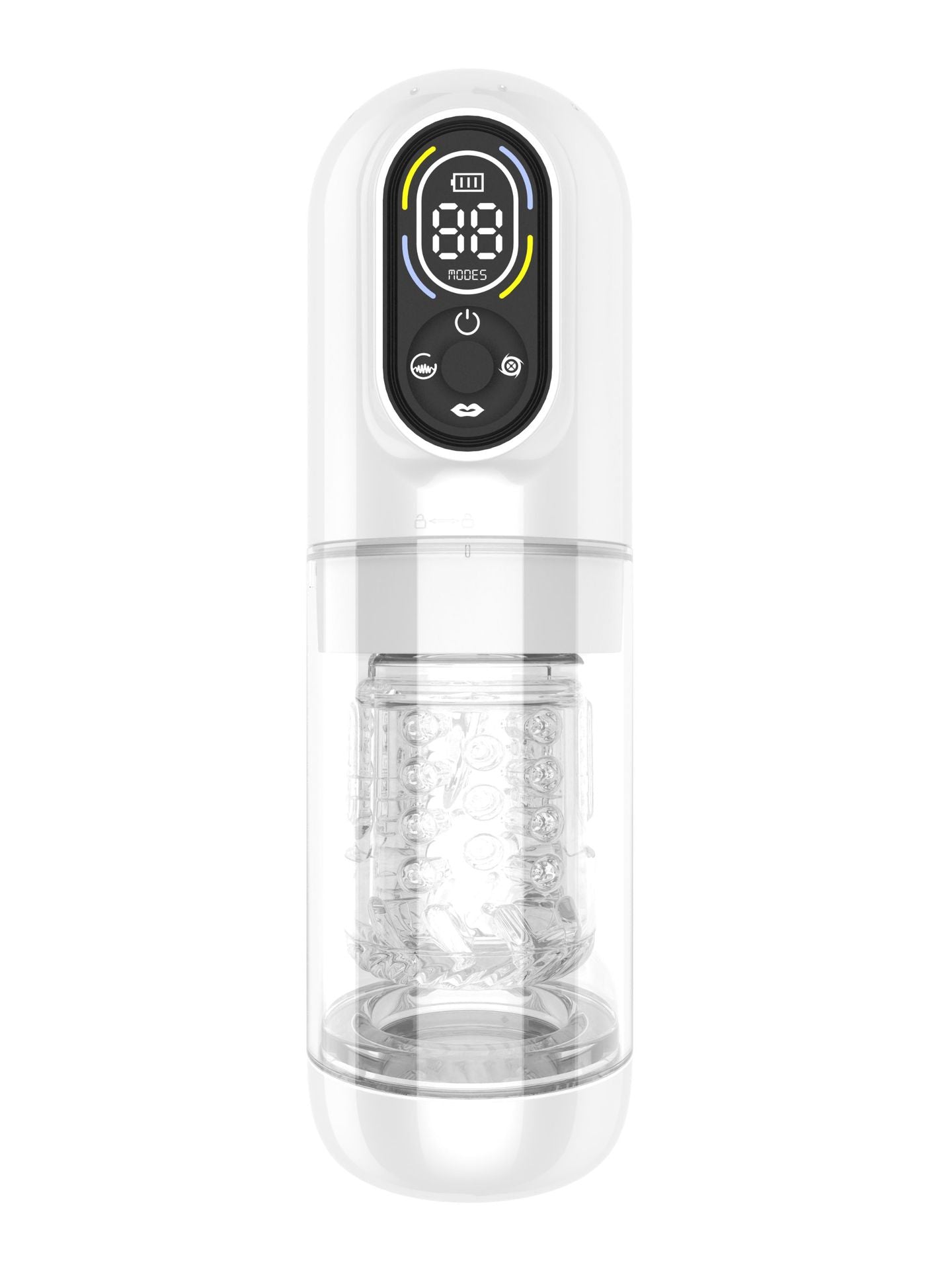 Adult Water Bath Toy with Rotating Vibration and Sucking Function, Retractable Design