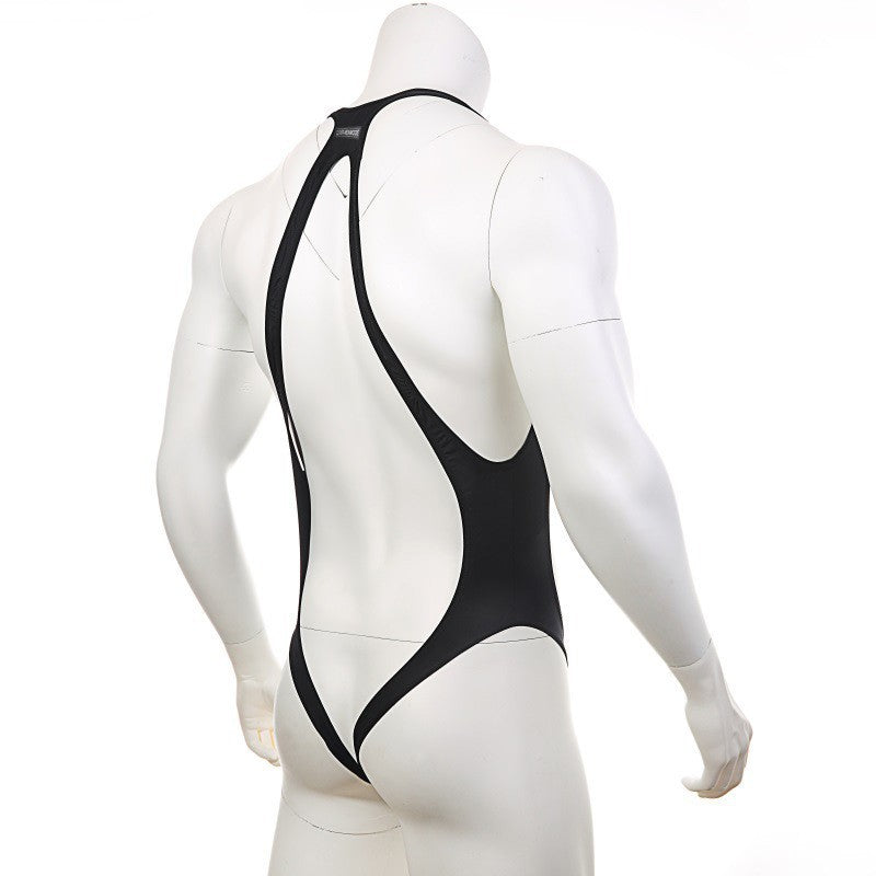 See-Through Ice Silk Jumpsuit Men’s Underwear - One Size, Men’s Lingerie
