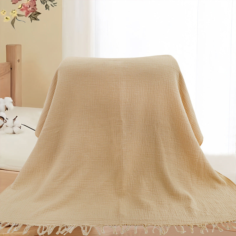 High-Density Cotton Gauze Baby Bath Towel 100x130cm - Soft & Absorbent