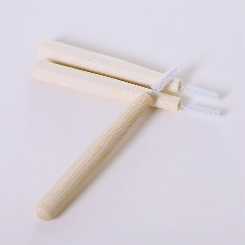 Bamboo Interdental Brush 30pcs Dental Cleaning Floss Picks - Orthodontic Oral Care