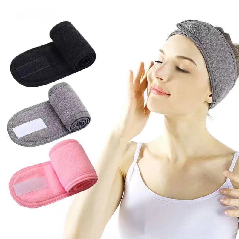 Velcro Sports Face Wash Headband Double Layer Makeup Headband