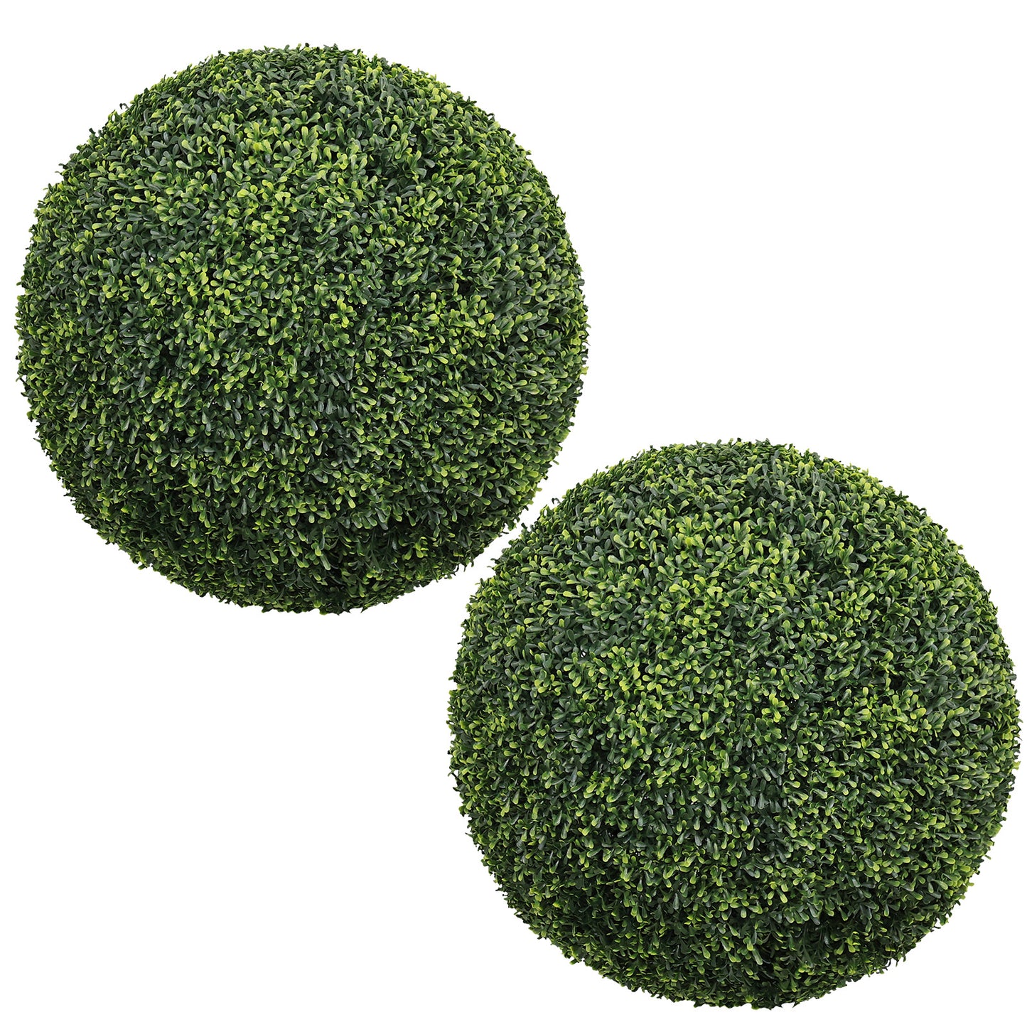 22.4-Inch Artificial Boxwood Topiary Balls - 2pcs Set