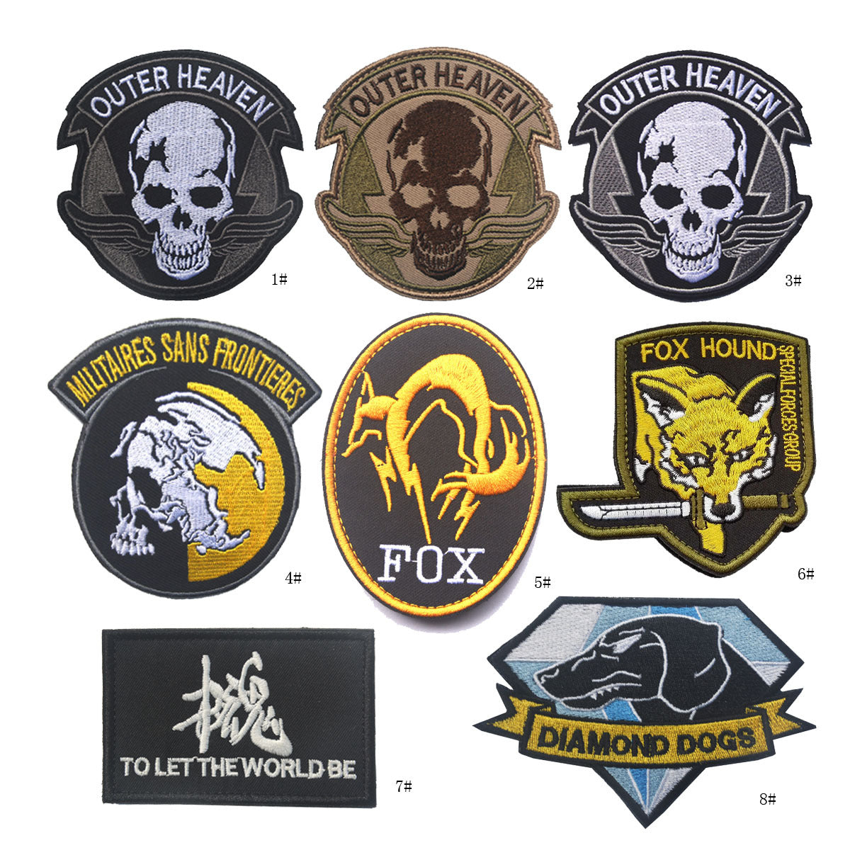 Velcro Attachable Peace Walker Emblem Badge for Clothing & Gear - Multiple Styles