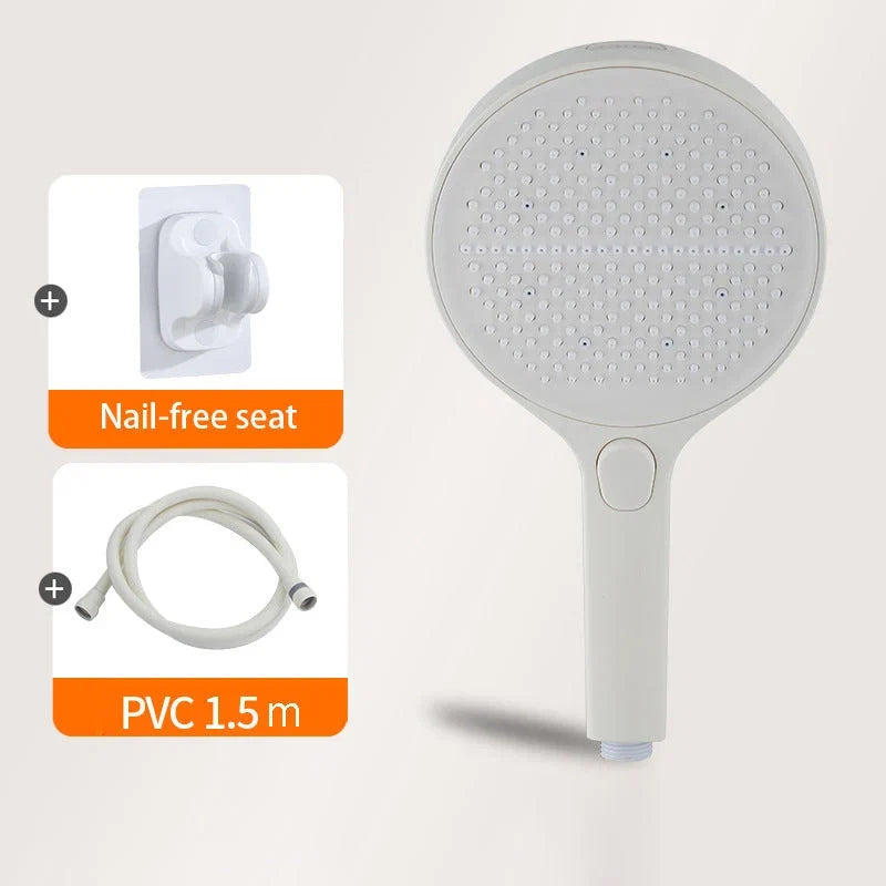 Pressurized Shower Head with Hose and Bracket - Multiple Colors