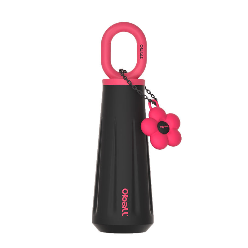 Portable Insulated Water Cup 450ML Stainless Steel Travel Mug with Handle