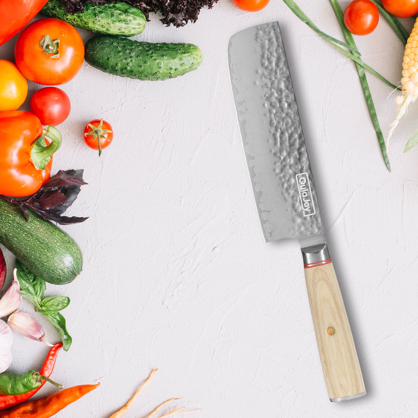 Professional 6.9 Inch Nakiri Knife - 67-Layers Damascus Steel