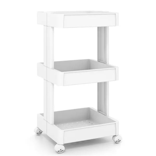 3 -Tier DIY Rolling Storage Cart,15.5 X 14.5 30 With Detachable