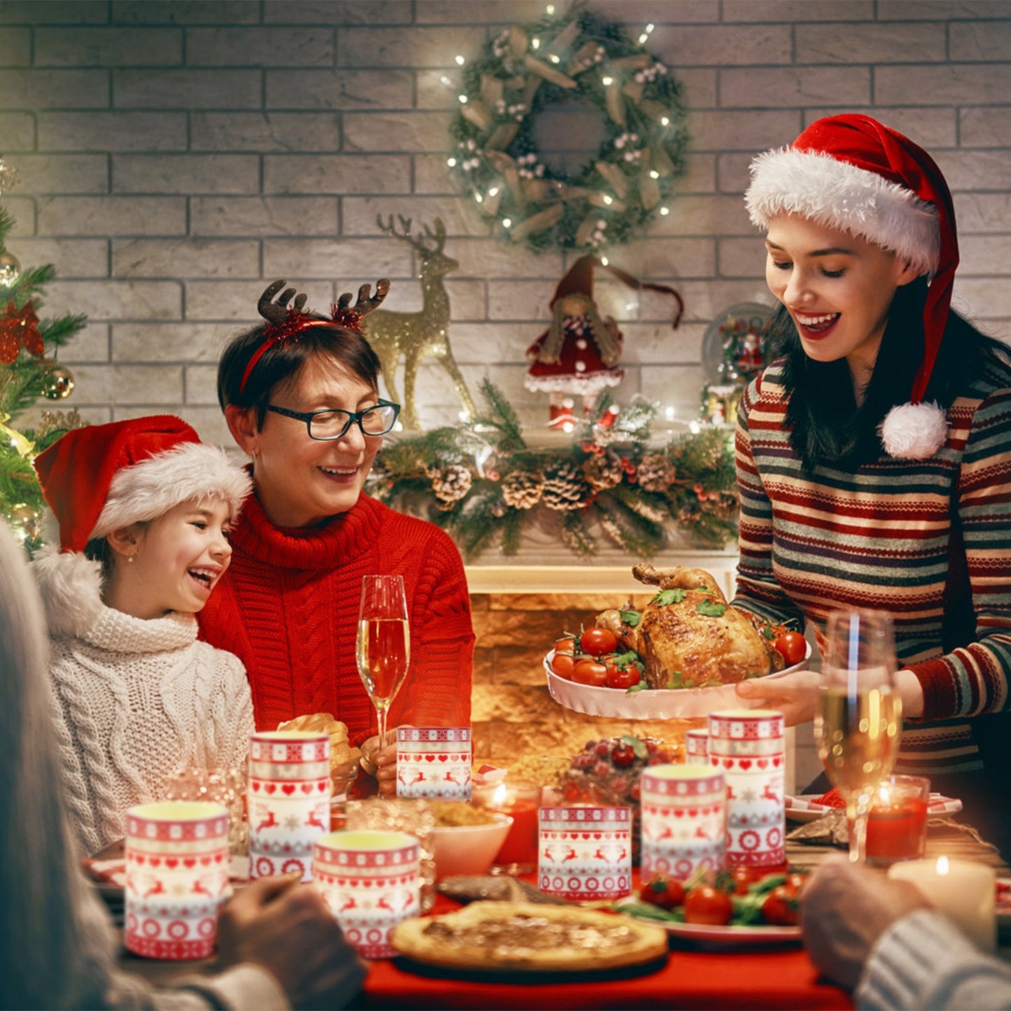3-Pack Christmas Flameless LED Candles with Remote & Timer