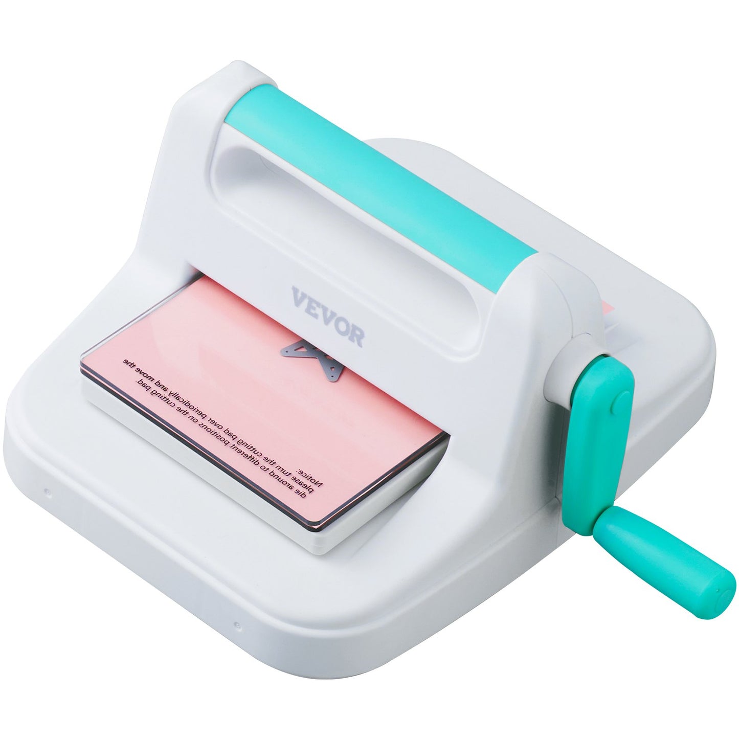 Manual Die Cutting & Embossing Machine Kit - 6 Inch Opening for Scrapbooking & Card Making, Portable White
