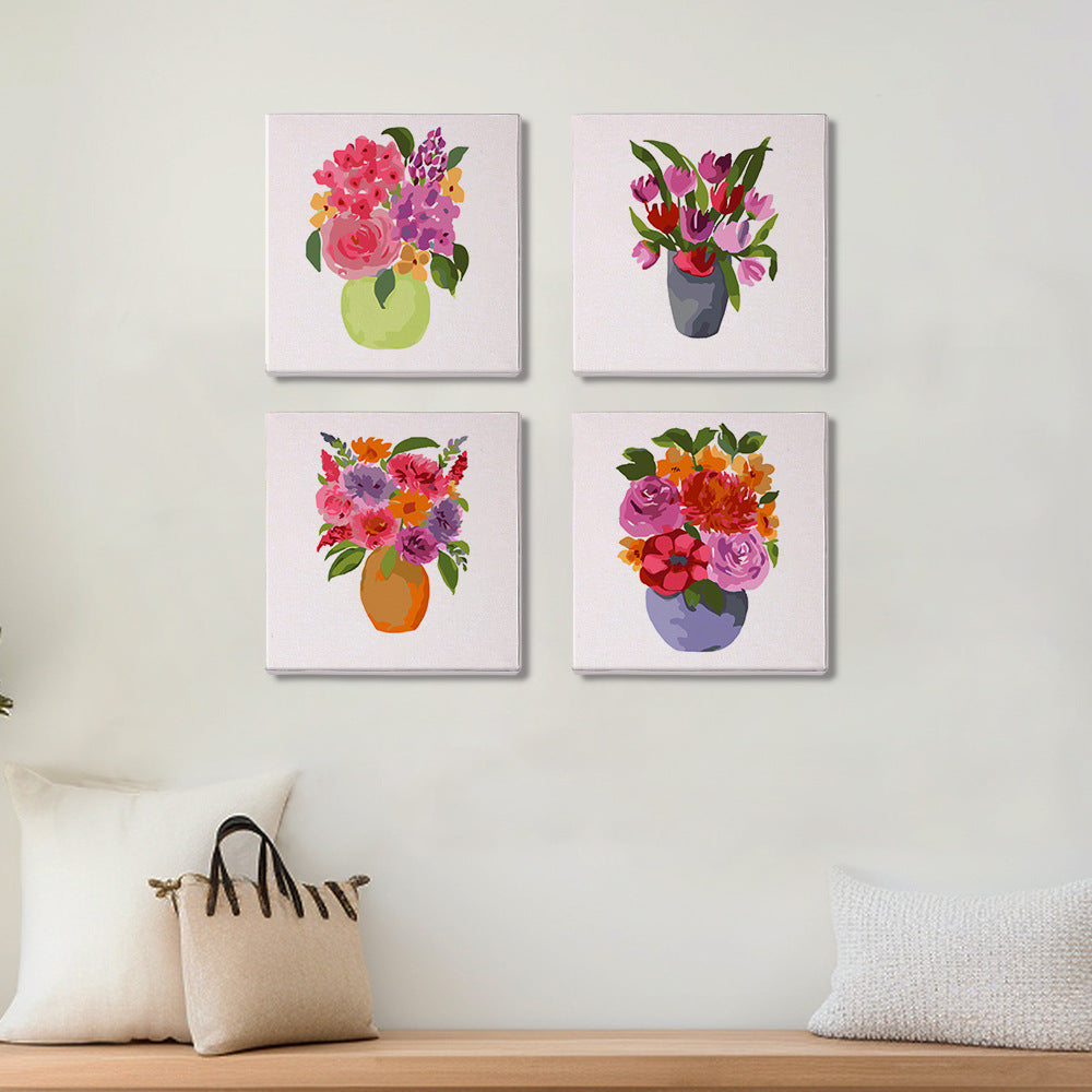 Mini Digital Oil Painting Set - Handcrafted Landscape and Flower Art Kits