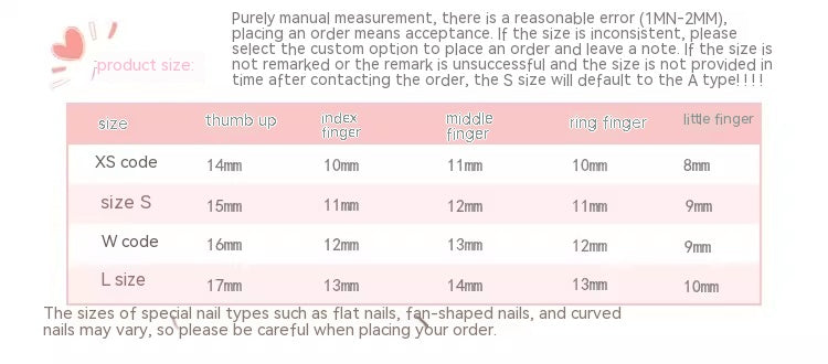 European & American Style Trapezoid Nail Art Wear Armor Kit - Multiple Sizes