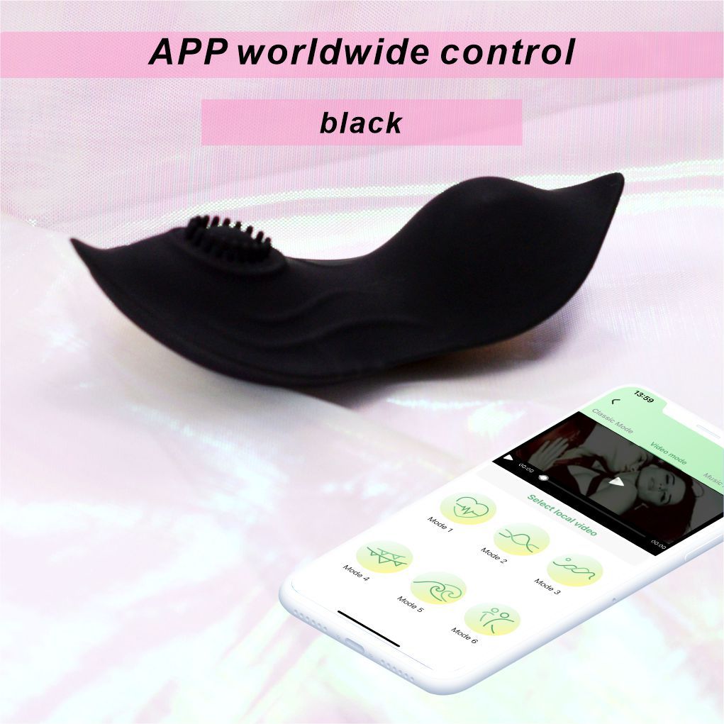 Wireless App Remote Control for Women Multi-Frequency Self-Control Black or Rose Red