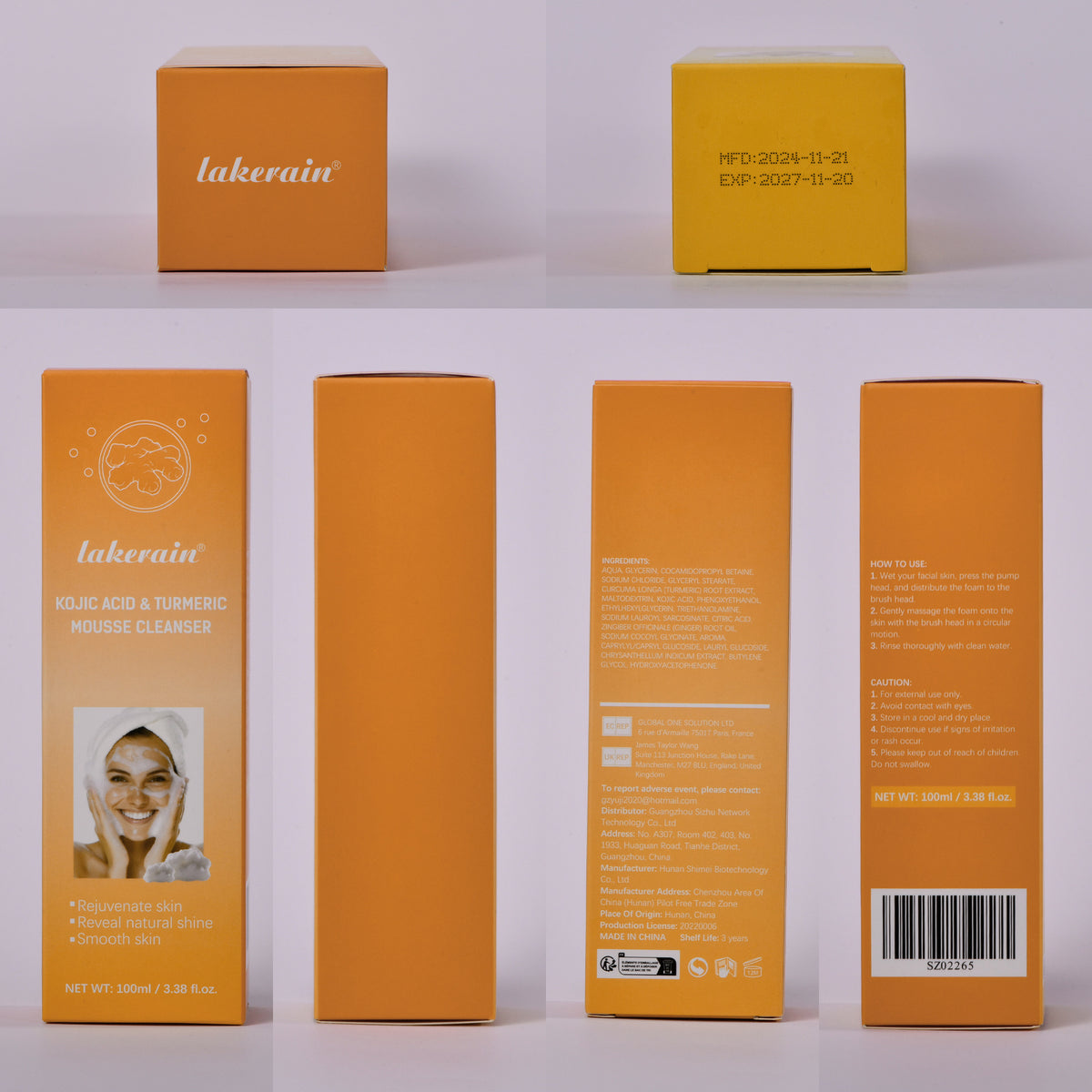 Turmeric Facial Cleansing Foam - Gentle Exfoliating 100ml
