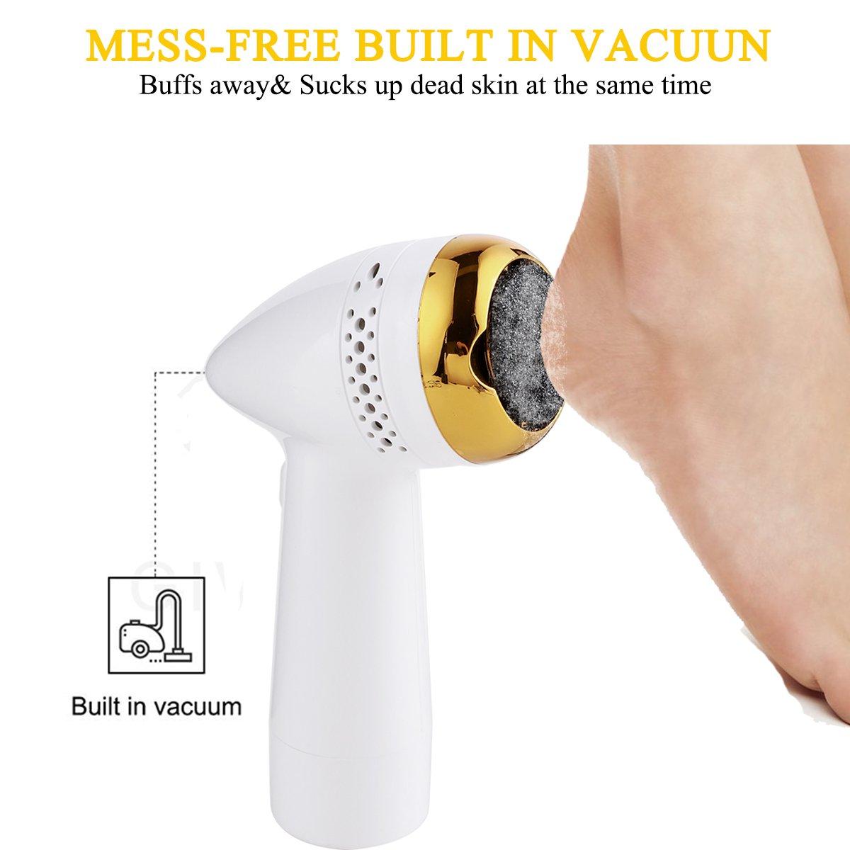 Electric Foot Polisher with Vacuum and Exfoliating Function - Callus Remover for Dead Skin, Pedicure, Home Foot Care