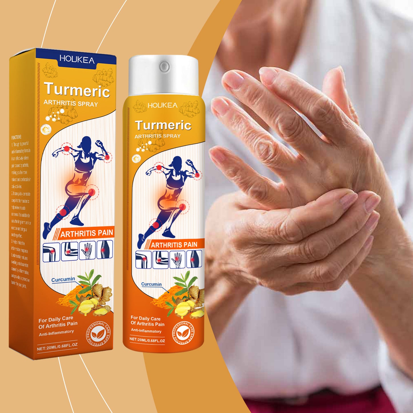 Turmeric Joint Pain Relief Spray - Natural Anti-Inflammatory Mist, 20ml