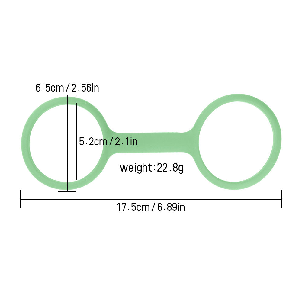 Silicone Soft Handcuffs Toys Set for Adult Wellness - Green & Blue
