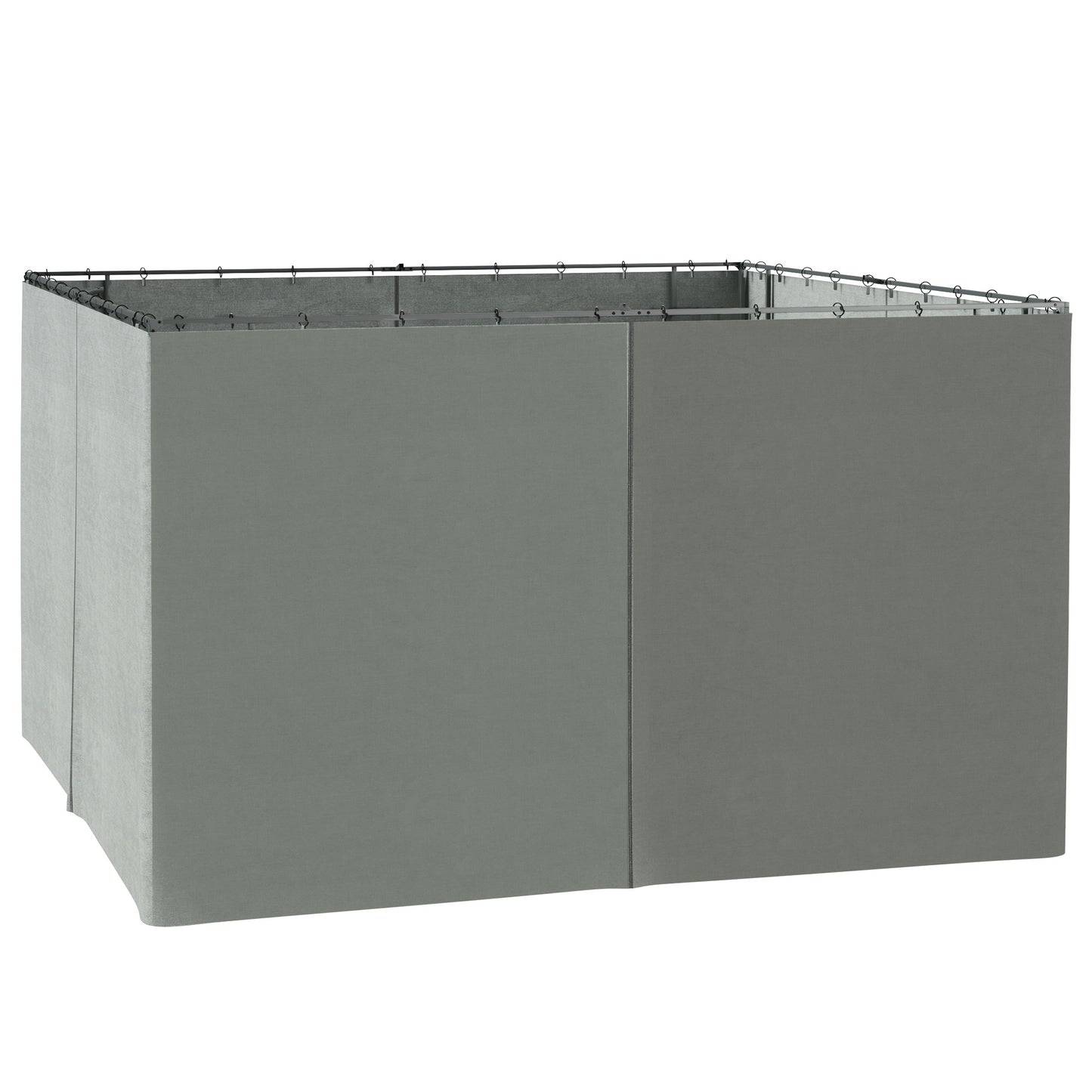 Gazebo Sidewall Set with Hooks - 9.84' x 11.8', Dark Gray