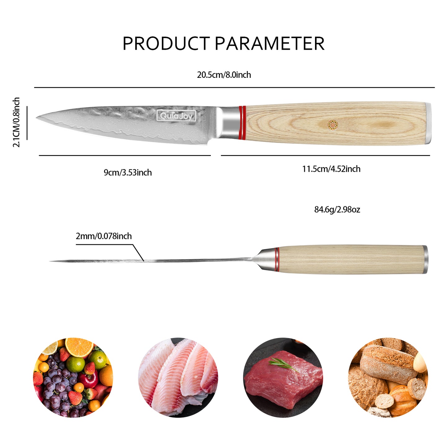 Professional 6.9 Inch Nakiri Knife - 67-Layers Damascus Steel