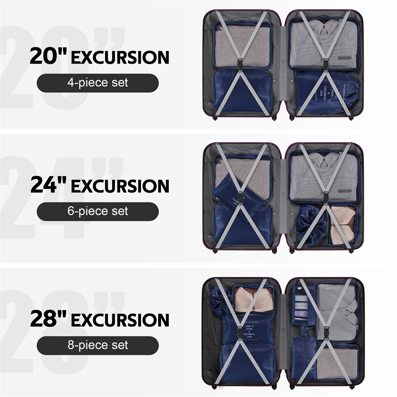 Solid Color Clothing & Wardrobe Storage Bags - Set of 8 or 9