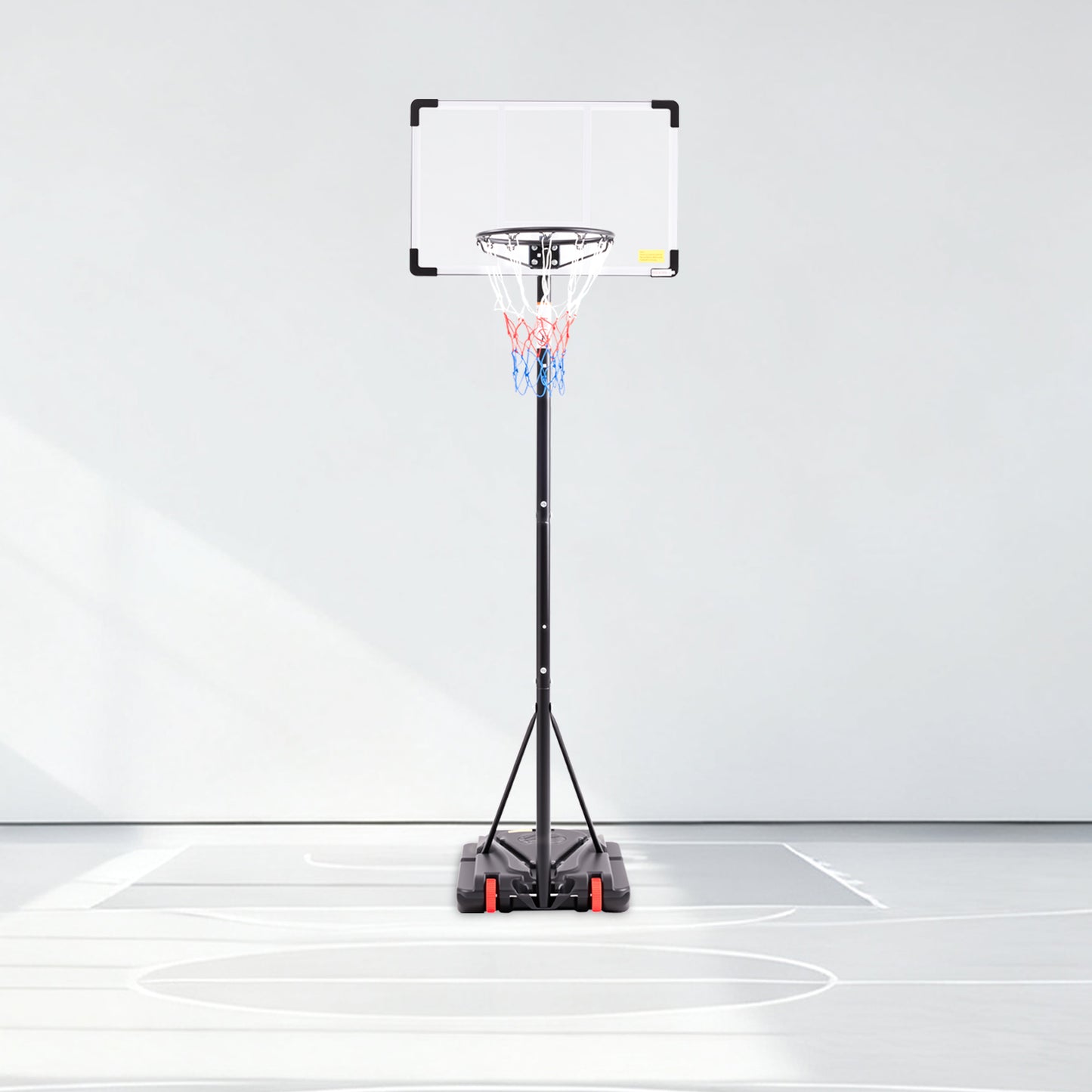 Adjustable Portable Basketball Hoop - Height 5.08 to 8.53 Feet