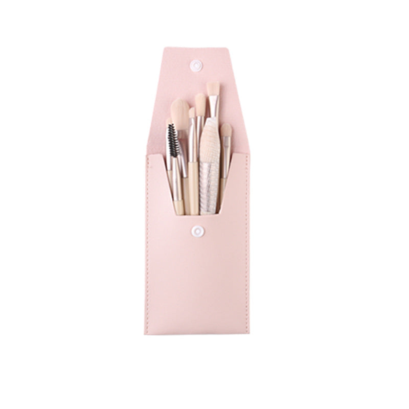 Mini No. 8 Makeup Brush Set - Assorted Styles, 8-Piece Portable Cosmetic Tools