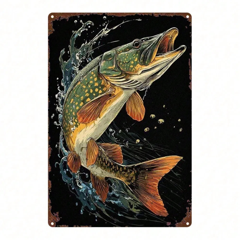 Metal Tin Wall Decoration - 20 cm x 20 cm Art Sign