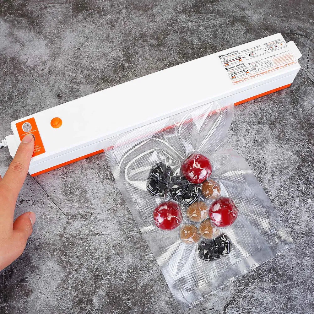 Electric Food Vacuum Sealer Machine for Kitchen - Compact Automatic Sealing System