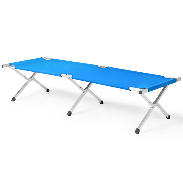 Portable Folding Camping Cot with Carrying Bag - Army Blue