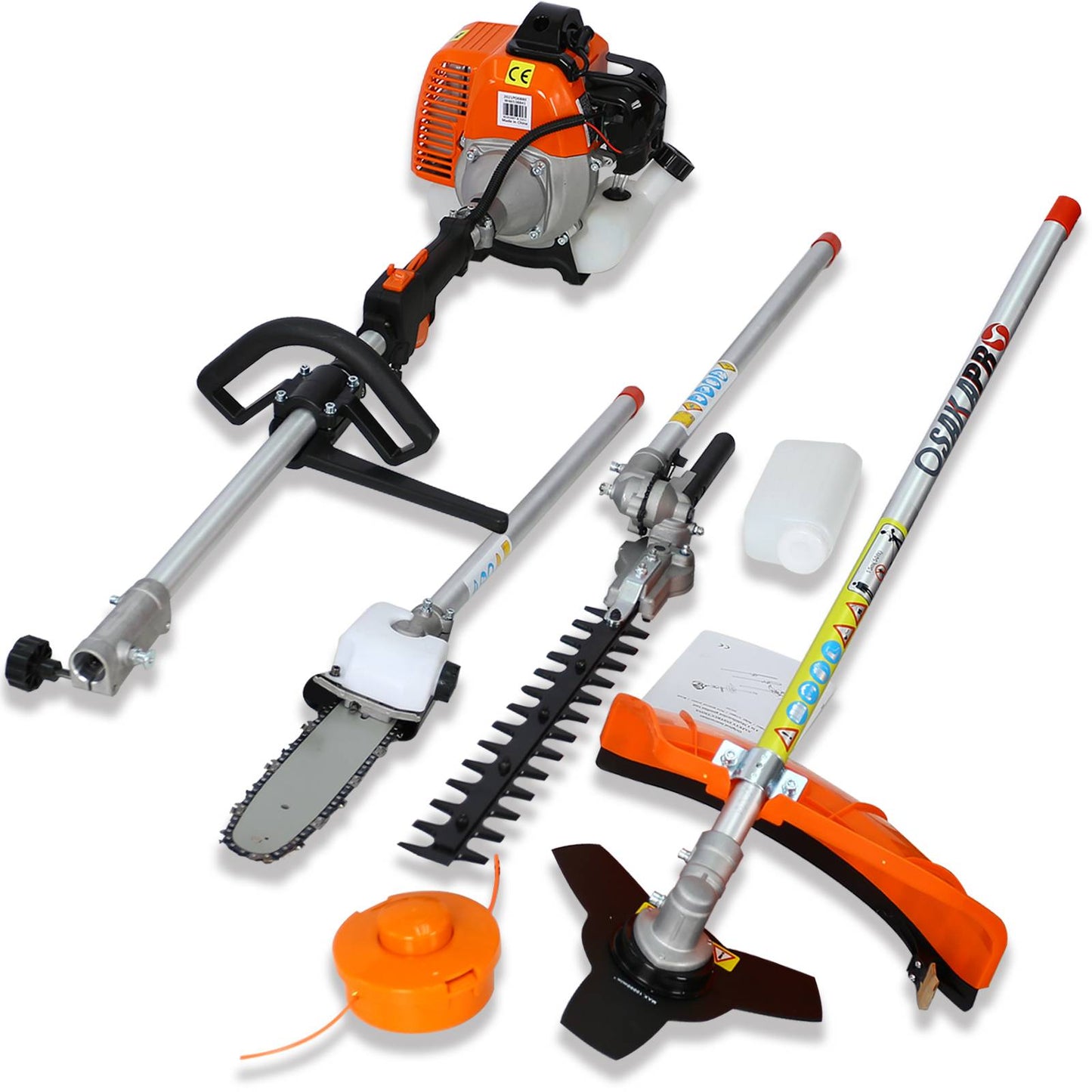 4-in-1 Multi-Functional Garden Trimming Tool System with Gas Pole Saw