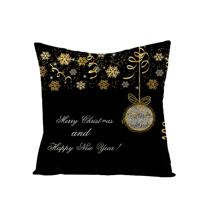 Printed Peach Skin Pillowcase Sofa Cushion Cover Home Decor