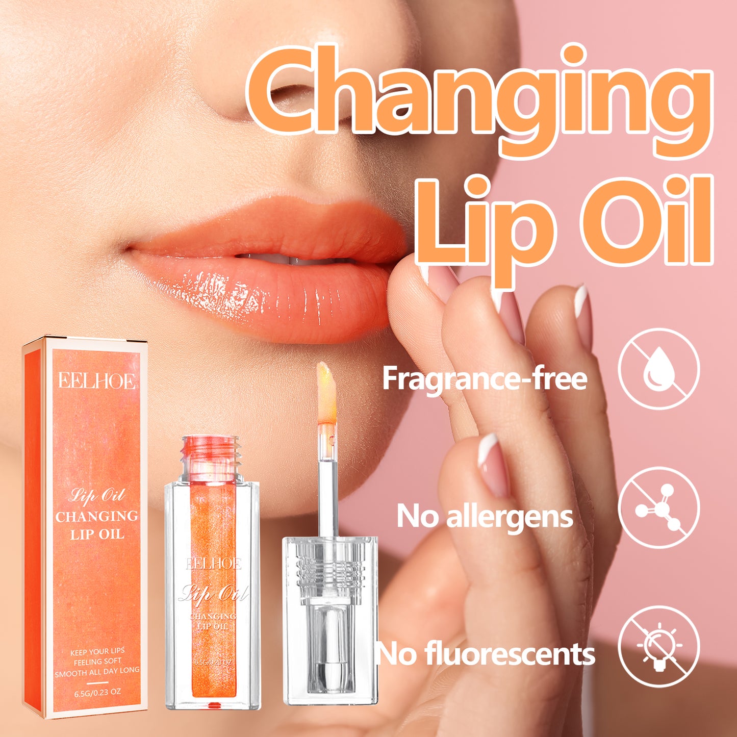 Color-Changing Moisturizing Lip Oil with Avocado & Jojoba Oil