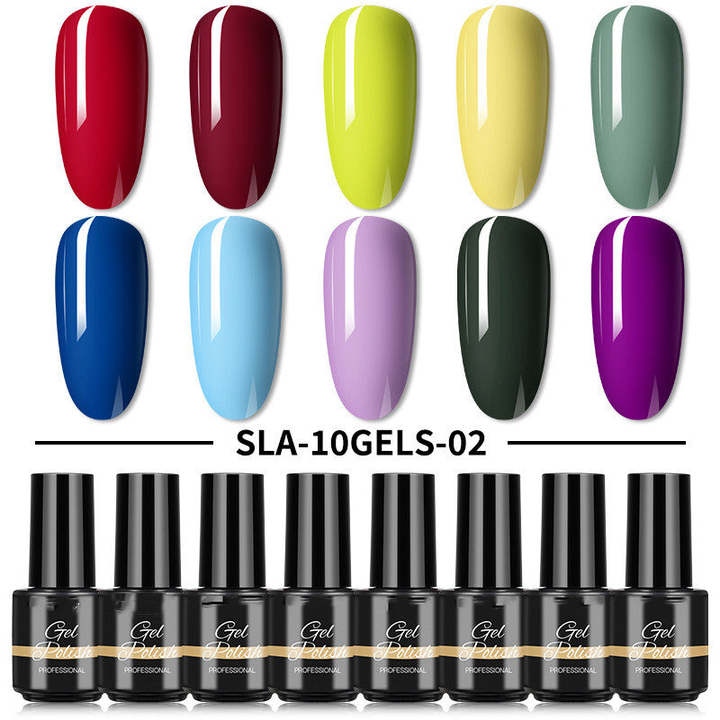 Nail Enhancement Glue Set with Oil - Household Nail Art Tools, 7ml 10pcs