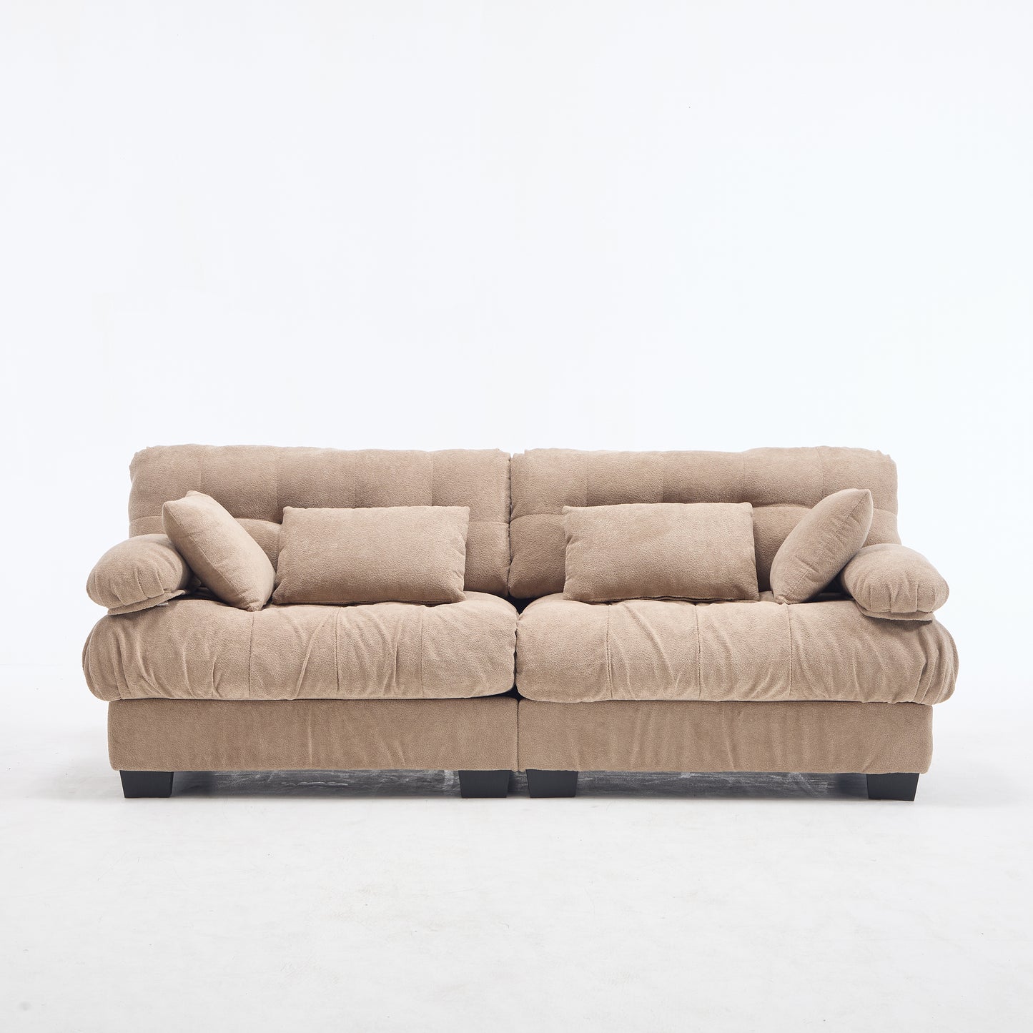 Cloud Couch Modular Sectional Sofa - Light Brown, Deep Seat
